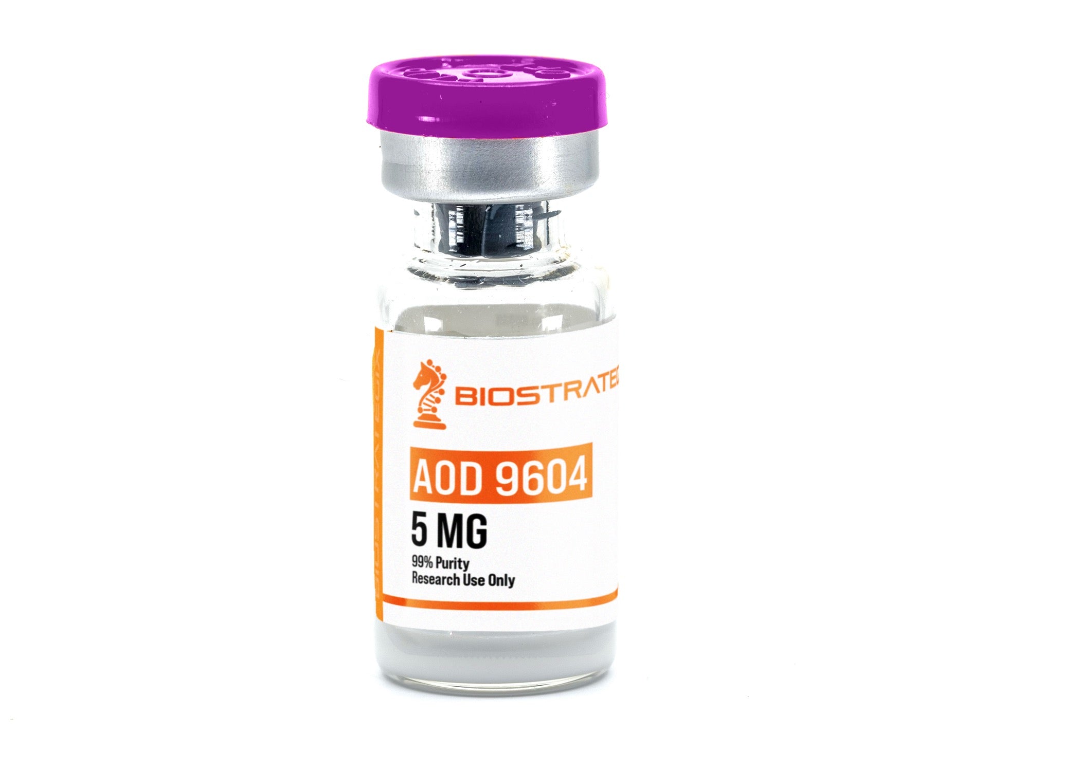 Frasco do composto AOD 9604 — uso exclusivo em pesquisa