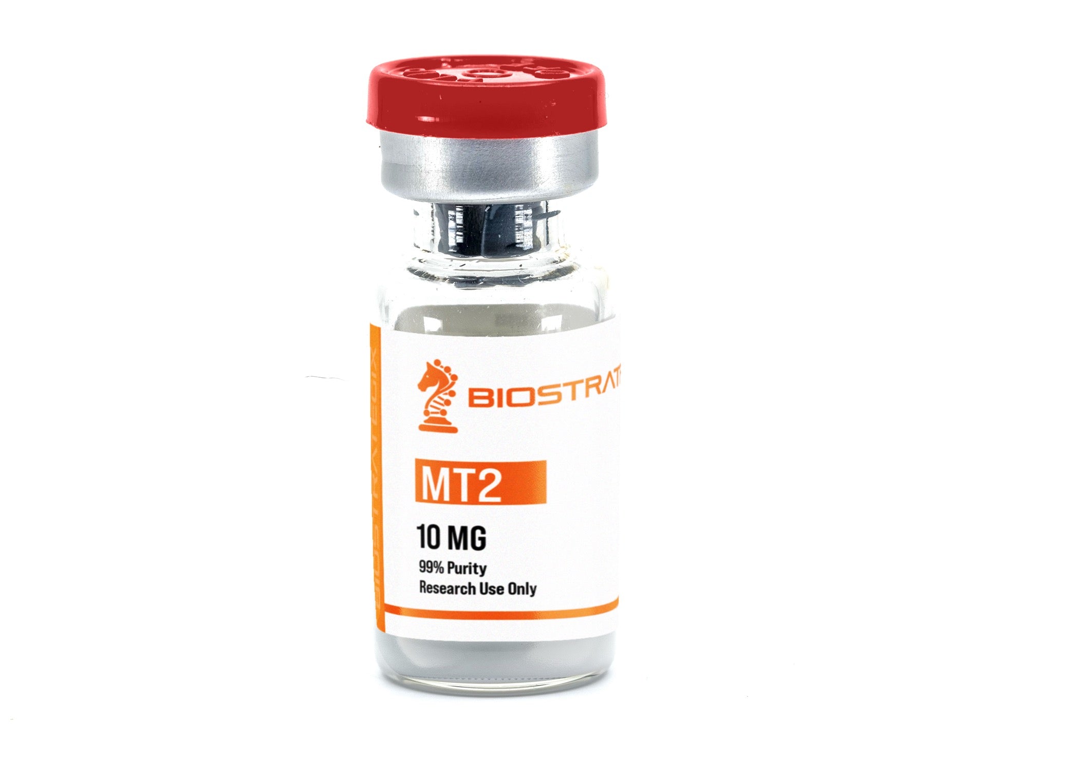 Frasco do composto MT2 (Melanotan II) — uso exclusivo em pesquisa