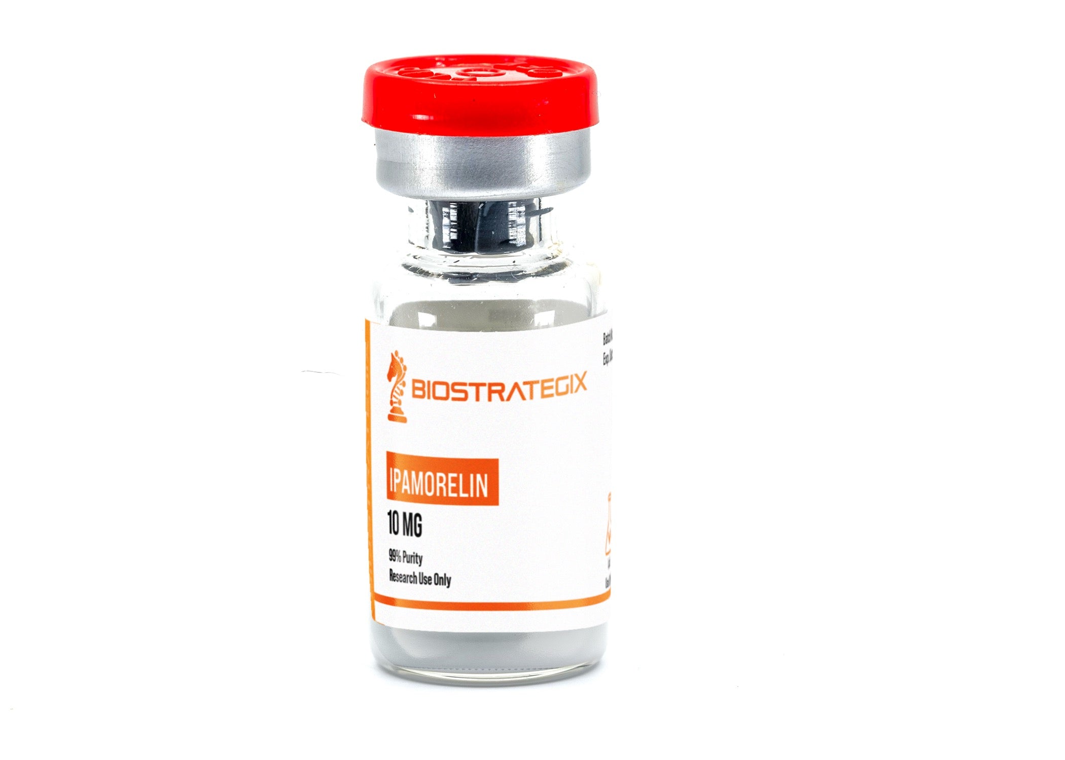 Frasco do composto Ipamorelin — uso exclusivo em pesquisa